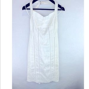 White linen halter dress, size xs
